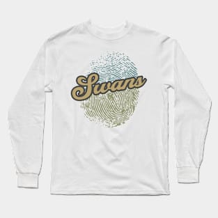 Swans Fingerprint Long Sleeve T-Shirt